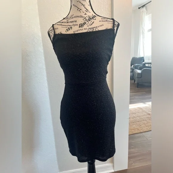 Windsor | Dresses | Windsor Shes A Keeper Glitter Black Homecoming Dress  Size Small | Poshmark